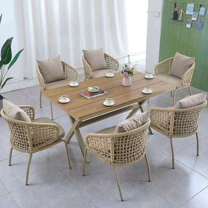 6 oreilles chaises + 150*90 Da Ban Technologie En Bois Longue Table