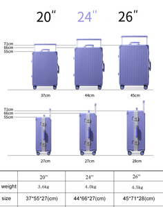 YX16624-ABS PC Hard Case Aluminum Frame Suitcase Luggage 20''22''24''26'' Wide Handle Telescopic Rod <strong>Number</strong> <strong>Code</strong> <strong>Password</strong> <strong>Lock</strong> - Product Image 6