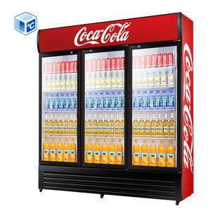 Tủ lạnh dọc hiển thị thẳng đứng Tủ đông hiển thị thương mại tủ lạnh siêu thị hiển thị lạnh với 2 3 cửa - Product Image 3