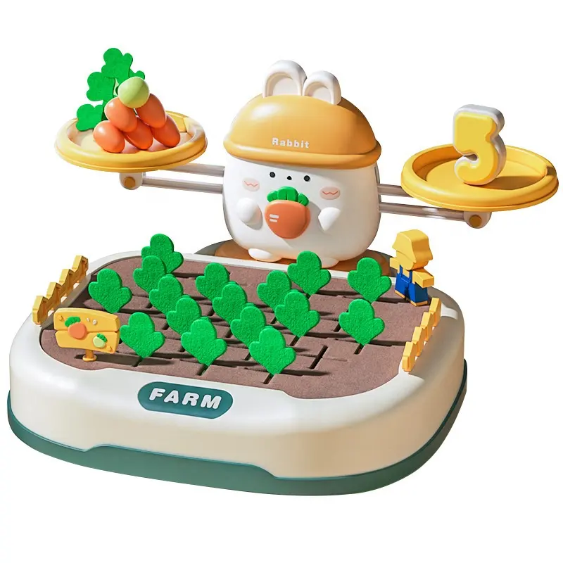 Gioco di matematica di equilibrio per bambini in età prescolare il raccolto di carote coniglio equilibrio giocattoli per bambini che imparano il numero di giocattoli Montessori