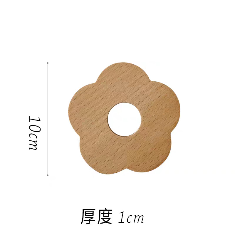 Y593 fleur en bois de hêtre-10101cm pièce unique