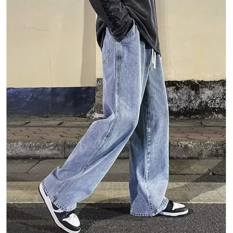 卸売10代の男の子ジーンズヒップポップスタイルカジュアルストリートウェアパンツ新しいスタイリッシュな若いメンズルーズジーンズ