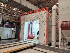 Cabina di rivestimento in polvere di grande capacità estesa-altezza verticale spazio alto-componenti doppia funzione come forno di indurimento e asciugatura - Product Image 4