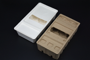 Biologisch abbaubare Zellstoff geformte kunden spezifische Verpackungs box Biologisch abbaubare und umwelt freundliche Verpackungs box - Product Image 4