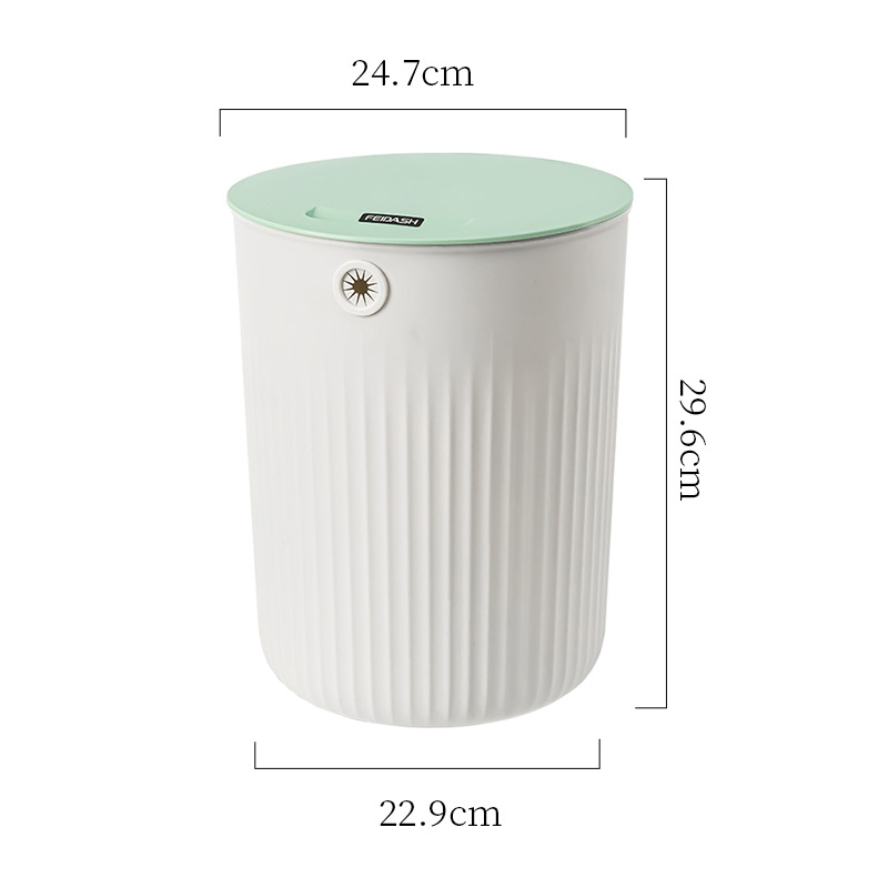 TG5130 White and Green 10L Round Barrel with Lid