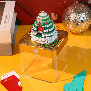 3D Calendar 2025 Christmas Tree Style 3D Art Sticky <strong>Notes</strong> Led Lighted Rip Away Paper Carving Gift Craft Luxury <strong>Notes</strong> <strong>Cube</strong> - Product Image 3