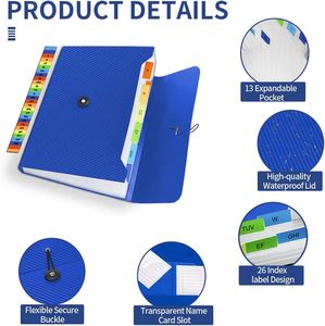 A4 accordion thư mục tập tin nhận tổ chức, di động mở rộng tập tin văn phòng, trường học, gia đình, du lịch sử dụng, biểu tượng tùy chỉnh. - Product Image 3