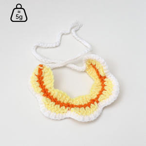 ปลอกคอสัตว์เลี้ยงถักด้วยมือมาใหม่ผ้าพันคอลูกสุนัขที่รัดผมอุปกรณ์สำหรับสัตว์เลี้ยงคอเสื้อขนาดเล็ก - Product Image 3