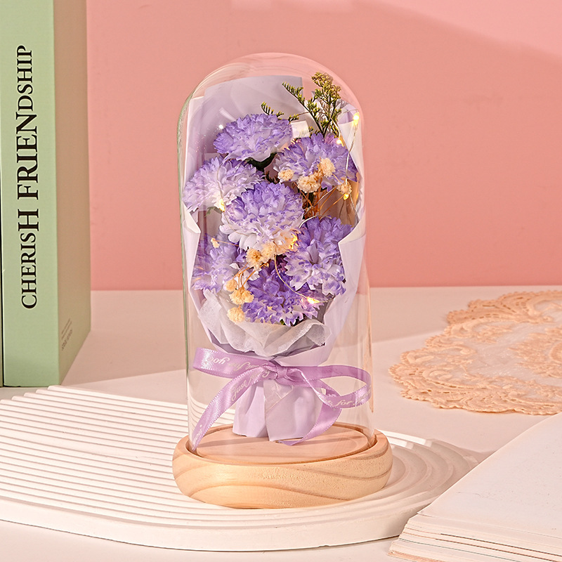 œillets brume violet 7 fleurs