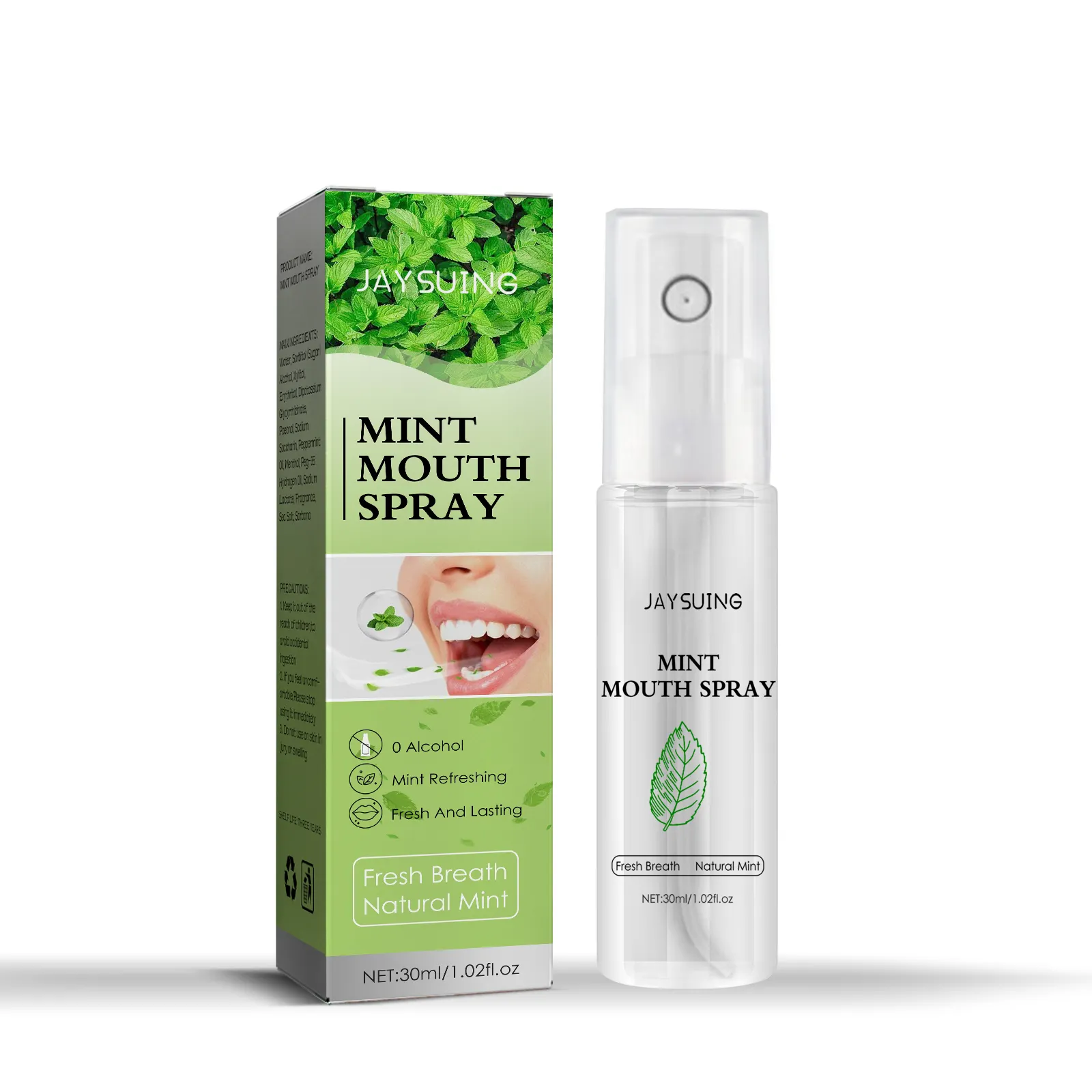 Prezzo all'ingrosso di fabbrica deodorante orale alla menta naturale elimina efficacemente l'odore orale spray orale con etichetta privata
