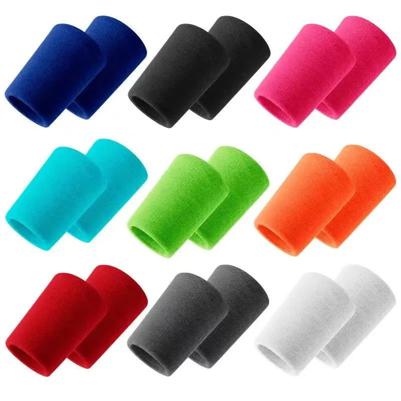 Thể thao đầy Màu sắc dây đeo cổ tay sweatbands cổ tay mồ hôi ban nhạc