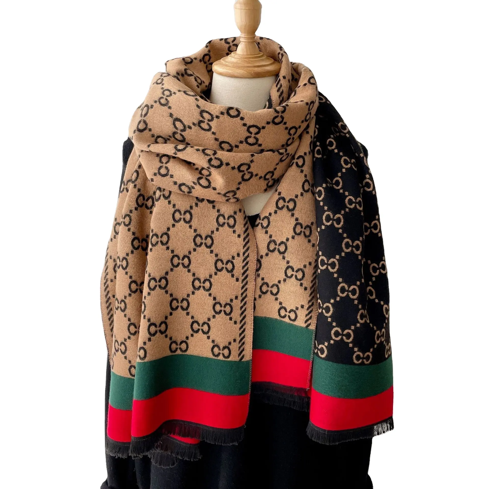 2023 mode dames carré laine cachemire écharpe luxe hiver designer foulards châles pour femmes