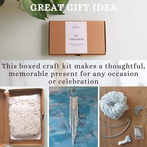 Ev dekor kendiniz yapın boho duvar asılı el yapımı beyaz makrome diy ay dream catcher zanaat kiti yetişkinler çocuklar için