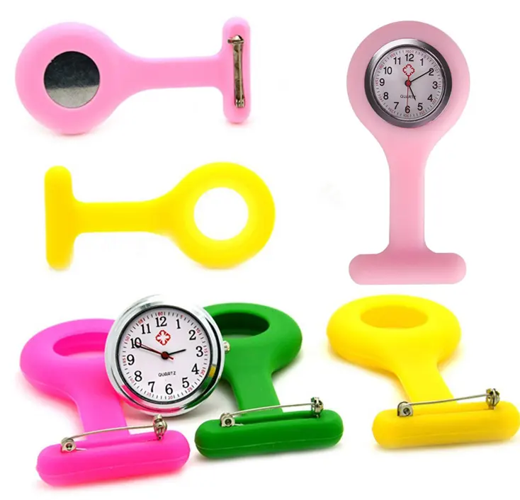 Montre de poche en Silicone avec Logo personnalisé, Portable, numérique, à clipser, en Silicone, pour infirmières, vente en gros