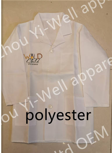 Manteau de laboratoire de polyester seulement