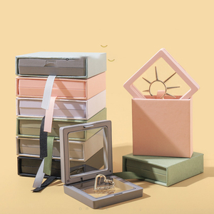 Tùy chỉnh trong suốt treo vòng Vòng đeo tay Hiển thị PE mỏng phim Quà Tặng Bao bì hộp đồ trang sức - Product Image 1