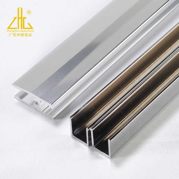Factory Direct Sales Chrome-plated Shower Room Aluminum Customized Aluminum Profile Standard U-shaped Aluminum Profiles