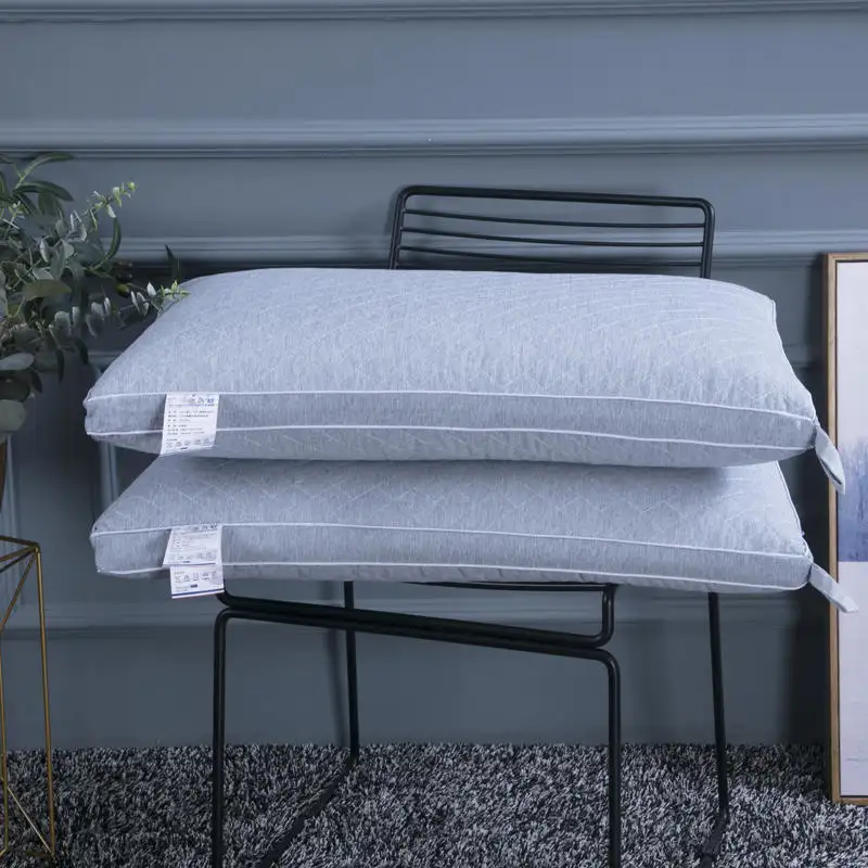Lavé fil-teint coton tridimensionnel oreiller matelassé thermofusible cou noyau hôtel dortoir adultes fabricants en gros