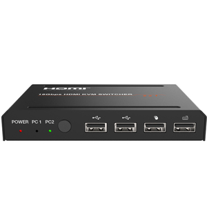 18Gbps HDMI 2x1 KVMスイッチャー4K @ 60Hz 4:4:4 HDCP2.2準拠2ポートHDMIKVMスイッチ - Product Image 6