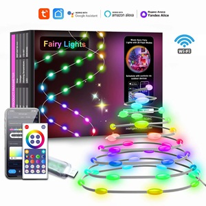 Oem/odm חג חג המולד מחרוזת אור ip65 rgbw רודף צבע פיות אורות חג המולד
