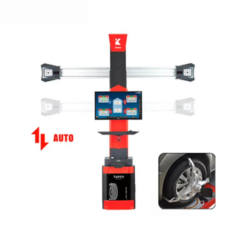Alinhamento inteligente da roda 3d k9800, com braçadeiras sem toque da roda