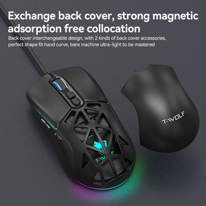 Großhandel Optical Wired Gaming RGB-Maus Honeycomb Design 12800dpi Ergonomische optische RGB-Makro programmierung Computer Gaming Mouse - Product Image 4