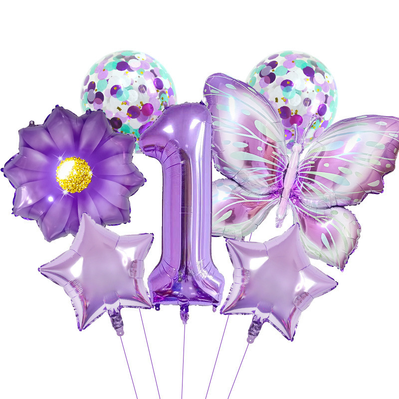purple butterfly set 1