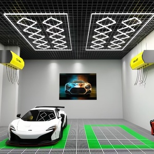 Оптовая продажа, розничная продажа, потолочное освещение для парикмахерской, 110 В, 220 В, сотовая Автомойка, гаражный шестиугольный светодиодный рабочий свет