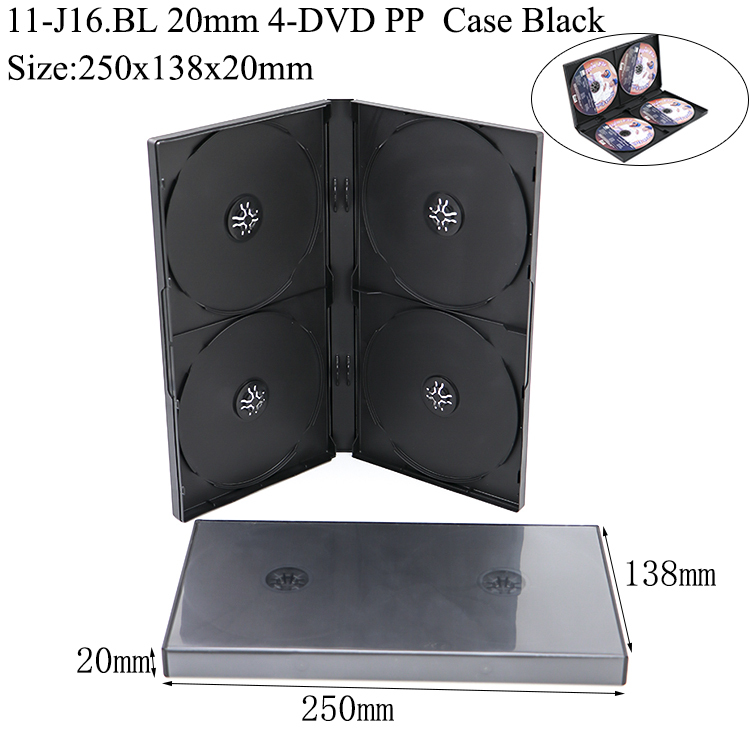 J16:20mm 4-PP Estuche CD Negro