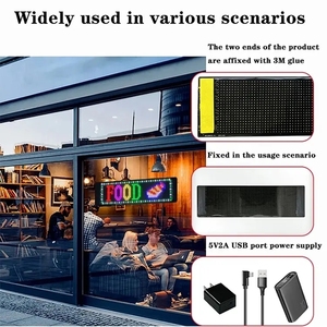 Özelleştirilebilir RGB USB LED matris paneli piksel desen metin animasyon kapalı açık adresli asansör araba için ekran tabela - Product Image 2
