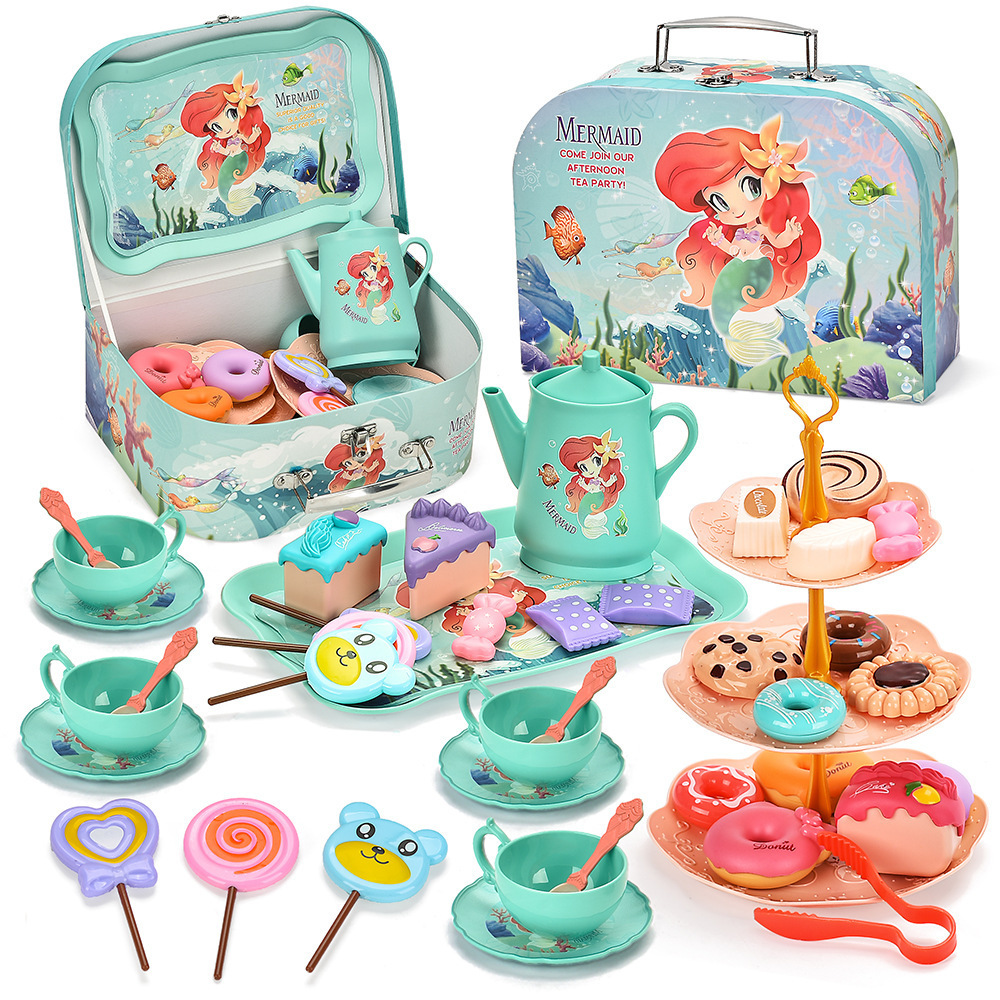 B108 thé de l'après-midi sirène-coffret cadeau portable-44 pièces