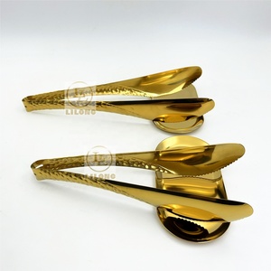 Chất lượng cao Vàng Thép không gỉ Kẹp nhà bếp khách sạn Phương Tây thực phẩm bít tết thịt nướng Clip - Product Image 6