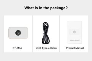 Kingtop อุปกรณ์อินเทอร์เน็ตแบบพกพา4G LTE อัจฉริยะใน KT-M6A พร้อมช่องเสียบการ์ด Wi-Fi USB 2.4กิกะเฮิร์ตซ์ฟังก์ชั่นไฟร์วอลล์3G
