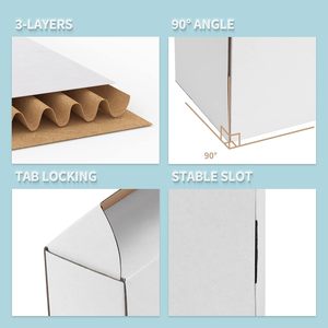 10x7x5白い配送ボックススモールビジネス小さな段ボール箱郵送用梱包用段ボール箱 - Product Image 4