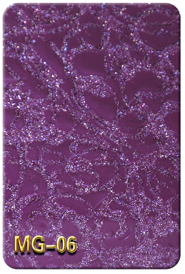 Feuille acrylique perle violette