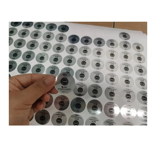 Custom Round Adhesive laser Waterproof Synthetic Paper Bottle Label,Roll Logo Label flat sheet Sticker Printing