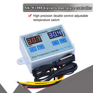 Termorregulador de temperatura con termostato Digital Dual, termorregulador de dos salidas de relé para incubadora, calefacción, refrigeración, XK-W1088 - Product Image 6