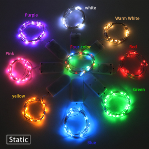 Festa di natale festa regalo di compleanno decorazione di illuminazione LED in rame stringa di luce 2m 20LED pulsante alimentato a batteria singolo/colore - Product Image 2