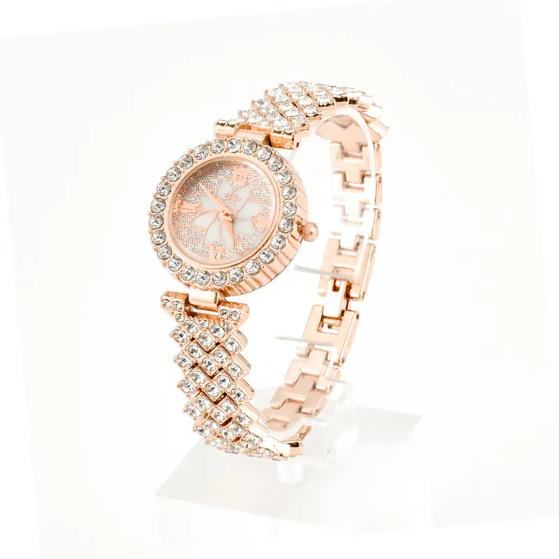 Новейшие Роскошные позолоченные блестящие часы в стиле хип-хоп со льдом кварцевые часы с бриллиантами для женщин