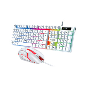 KSC-734 Colorful LED <strong>Mouse</strong> <strong>Keyboard</strong> Set 104 Keys <strong>Desktop</strong> <strong>Computer</strong> USB <strong>Keyboard</strong> <strong>and</strong> <strong>Mouse</strong> Combos - Product Image 1