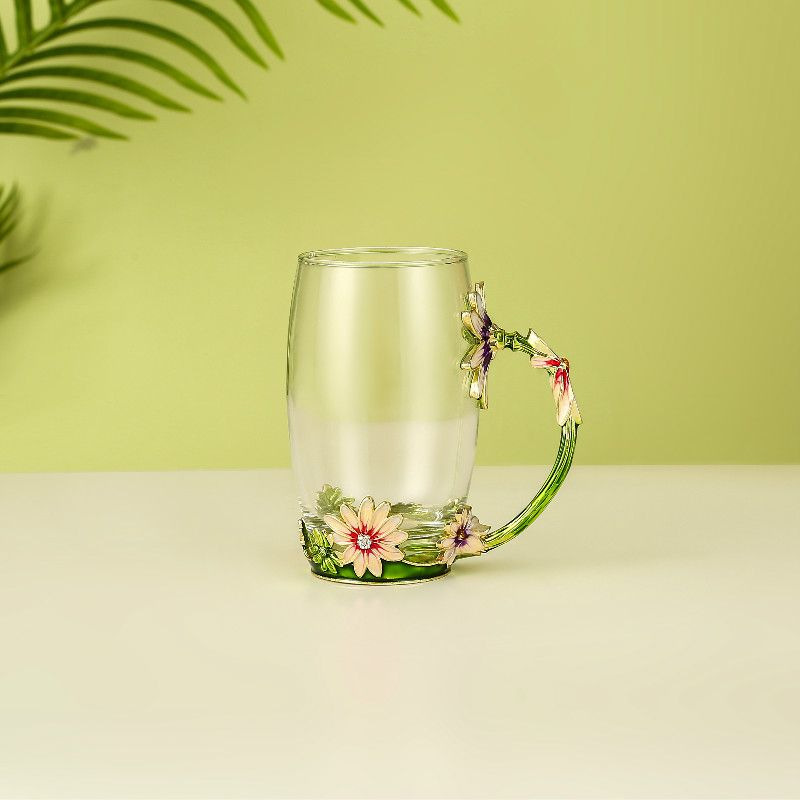 ชุด350ml-Simple ดอกเดซี่สีเขียว