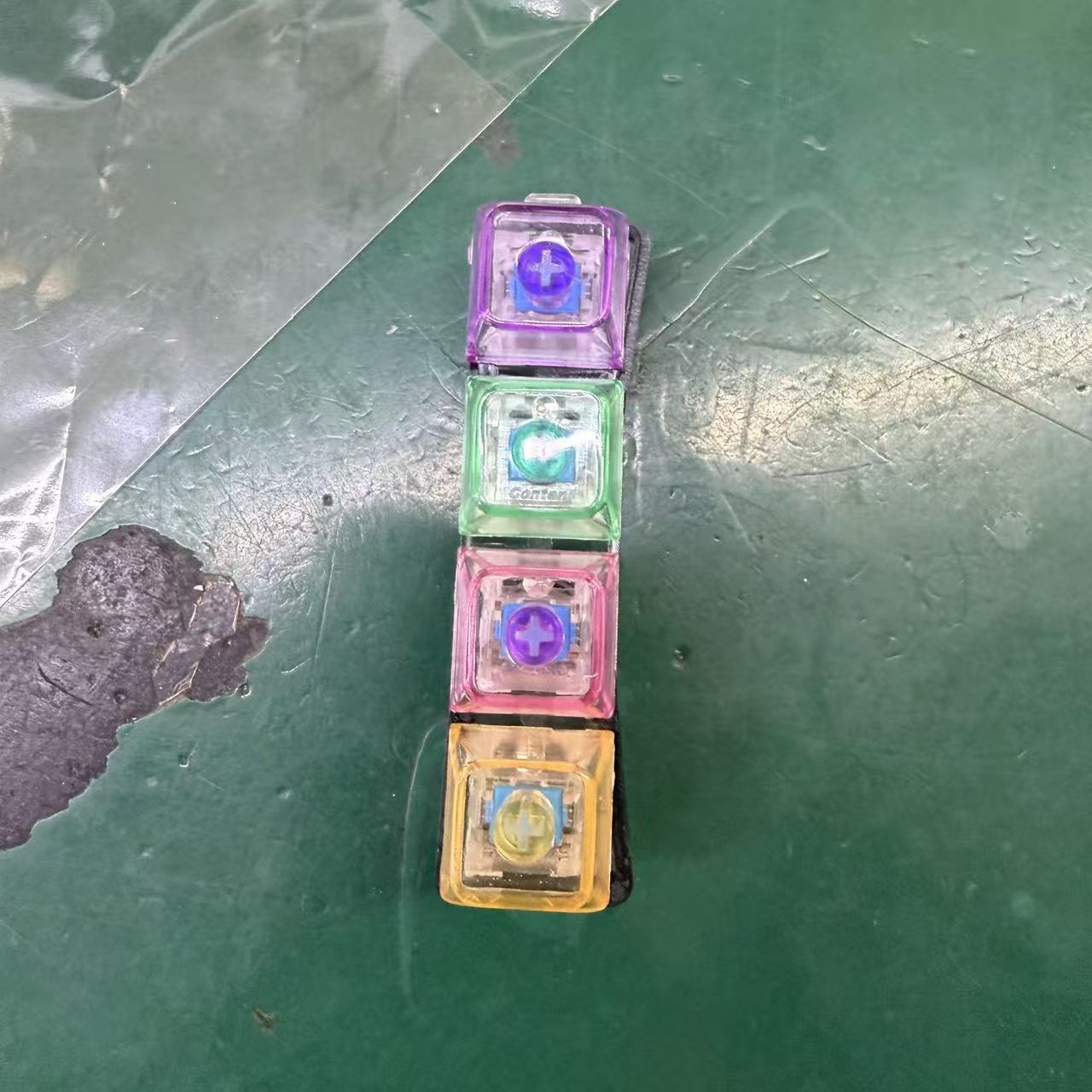 Colorful four-button strip