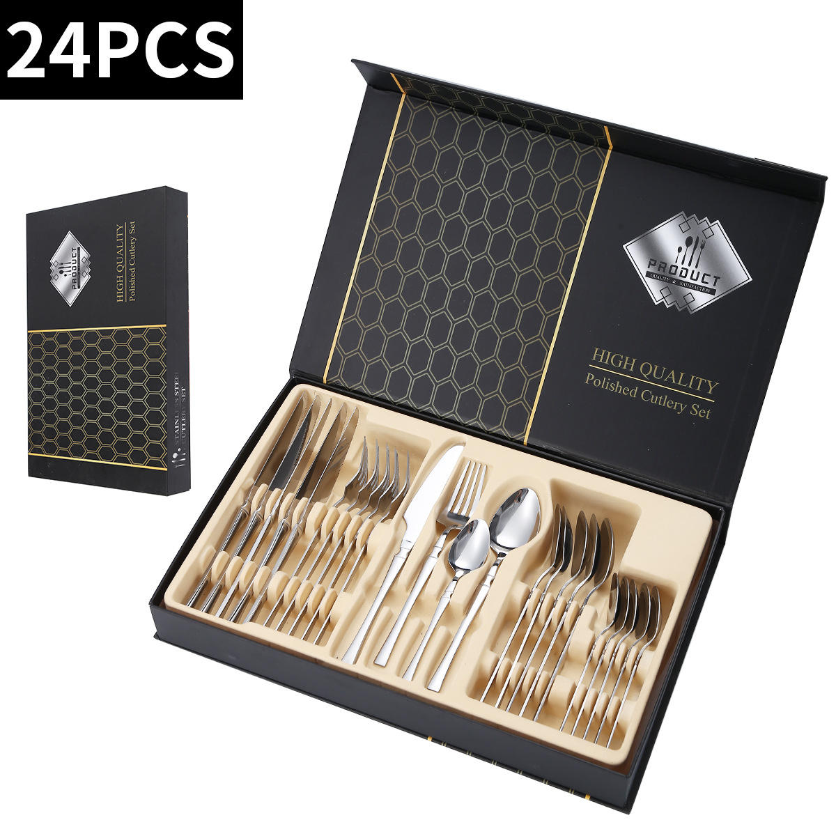 ชุดโรสโกลด์ 24 ชิ้น (พร้อมกล่องงานฝีมือ)