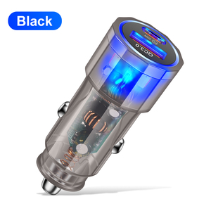 38w迷你汽车点烟器插座适配器快速充电Pd Usb C汽车充电器Qc3.0适配器双端口C型汽车充电器 - Product Image 1