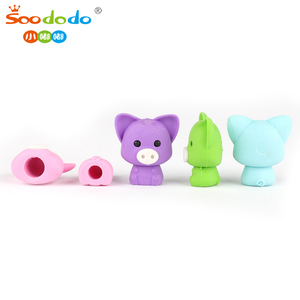 Soododo Tẩy Trang Bút Chì Đẹp 3D Cục Tẩy Động Vật Hình Hoàng Đạo Cục Tẩy Bán Buôn Trung Quốc - Product Image 5