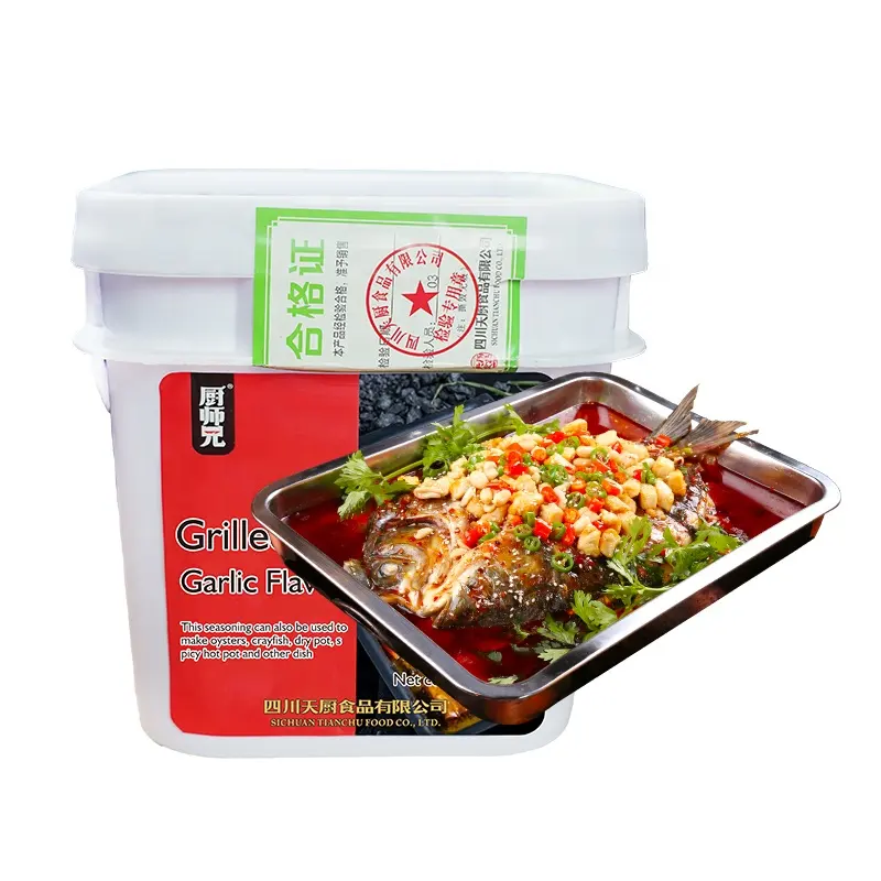 Tianchu 4.5kg thương mại Trung Quốc tỏi nướng hương vị nướng nước mắm gia vị cá luộc gia vị