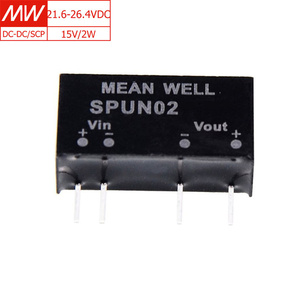 MEAN WELL SPUN02N-15 <strong>DC</strong>-<strong>DC</strong> Converter, 15V 0-134mA <strong>Output</strong>, 4.5-5.5V <strong>Input</strong>, High Isolation, Ideal for Telecom and Industrial - Product Image 1