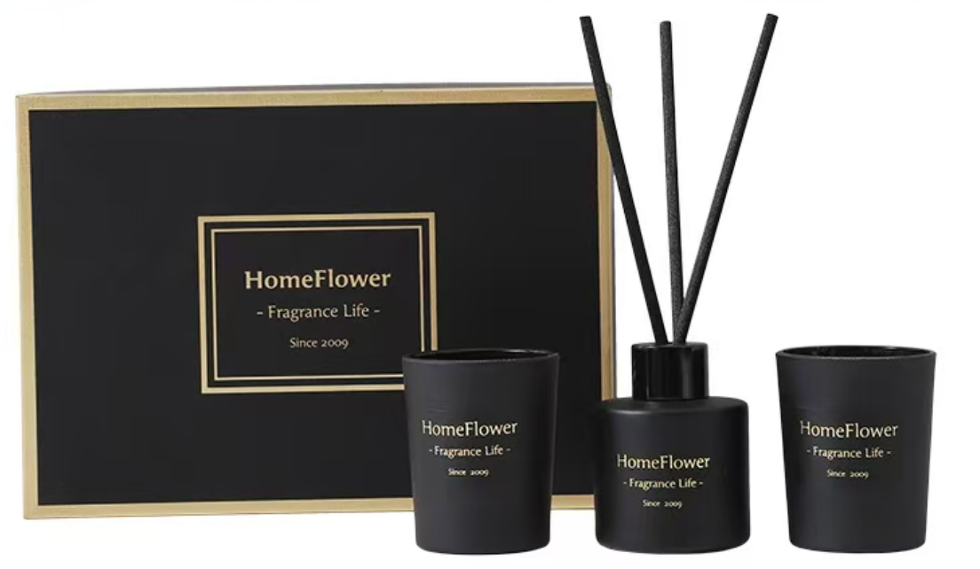 Coffret cadeau diffuseur à roseaux + bougie parfumée