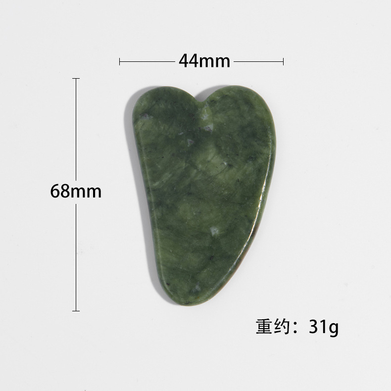 Gua sha en corne de bœuf vert foncé