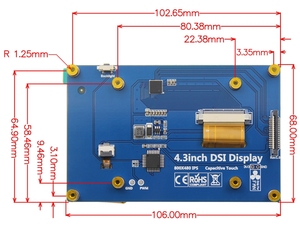 4.3 pollici DSI Display 800*480 4.0 "IPS schermi LCD capacitivi Touch supportano Raspberry Pi 4B/3B/2B - Product Image 5